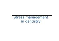 Stress management in dentistry