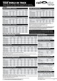 Price Guide (2012) - Rail Plus