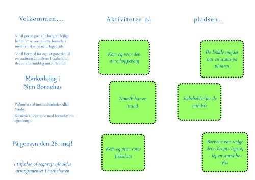 Markedsdag Nim BÃ¸rnehus - Nim Skole