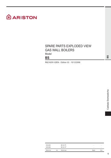 spare parts exploded view gas wall boilers bs - Thermo Dragons