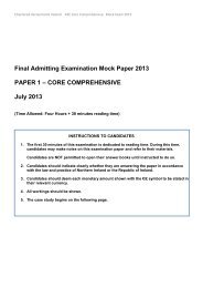 FAE 2013 Core Comprehensive Mock Exam Paper - Student