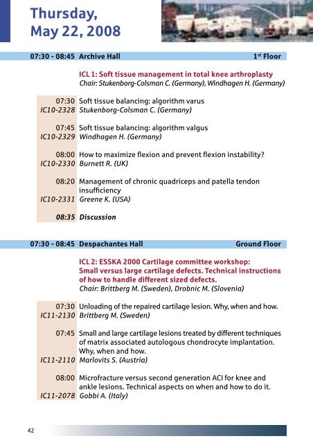 13th ESSKA 2000 Congress May 21-24, 2008 Porto/Portugal FINAL ...