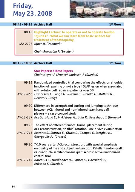 13th ESSKA 2000 Congress May 21-24, 2008 Porto/Portugal FINAL ...