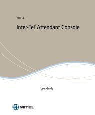 Inter-Tel Attendant Console 3.1 User Guide - Mitel Edocs