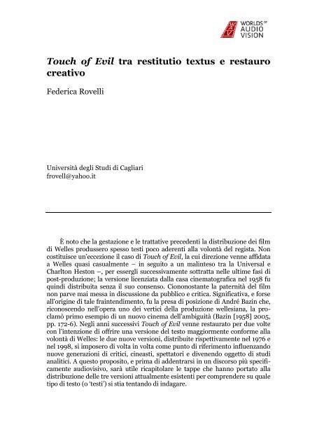 Scarica l'articolo in formato .pdf - Università degli studi di Pavia