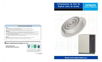 Compresores de Aire de Espiral Libre de Aceite - Hitachi America, Ltd.