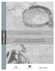 Stakeholder Engagement Manual Volume 1 - AccountAbility