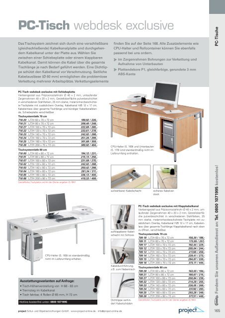 PC-Tisch webdesk basic - project Schul