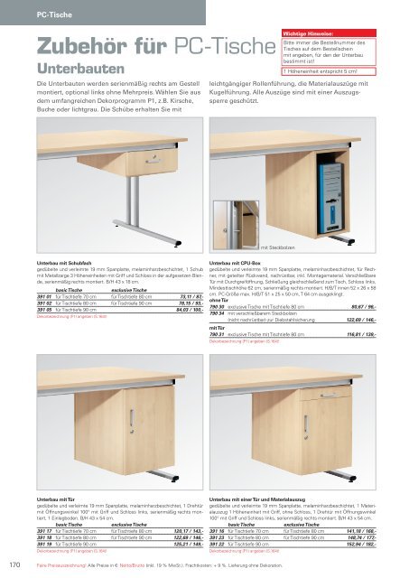 PC-Tisch webdesk basic - project Schul