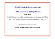 PS403 - Digital Signal processing