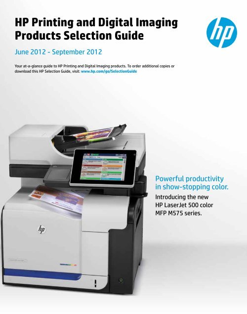 Hp printing and Digital Imaging products Selection ... - HP IPG eIRG