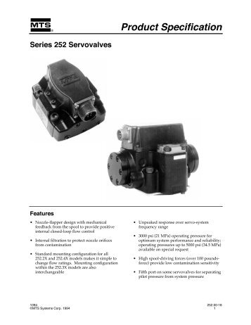 Series 252 Servovalves - MTS
