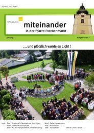 Ausgabe: 1 / 2013 - Pfarre Frankenmarkt - DiÃ¶zese Linz