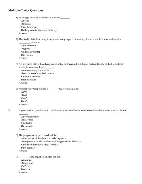 Multiple-Choice Questions - Sinoe medical homepage.