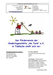 Der FÃ¶rderverein der KindertagesstÃ¤tte âAm Turmâ e.V. in Tiddische ...