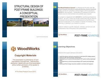 structural design of post-frame buildings: a conceptual ... - WoodWorks