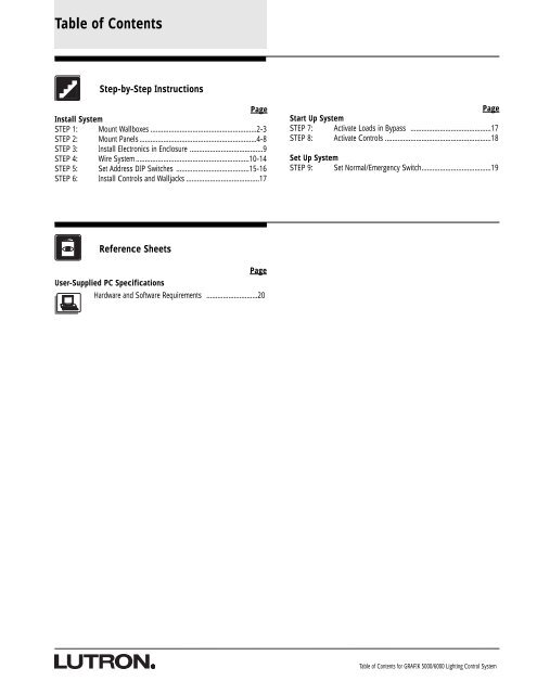 Installer's Guide - Lutron