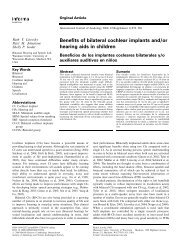 Benefits of bilateral cochlear implants and/or hearing - Waisman ...