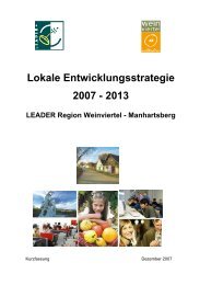 Kurzfassung - LEADER Region Weinviertel-Manhartsberg