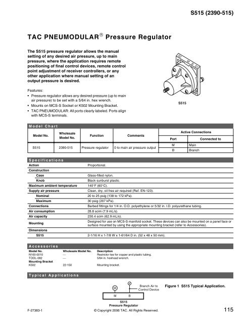 TAC Pneumatic Products Catalog