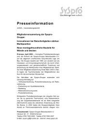 Presseinformation - SySpro