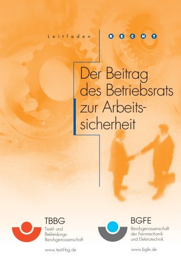 der beitrag des betriebsrats zur arbeitssicherheit - M/S VisuCom ...