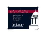 Centenary College (LA) - The Council of Independent Colleges