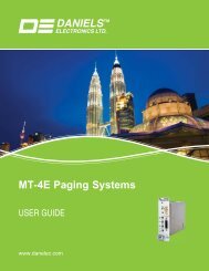 MT-4E Paging Systems User Guide - Daniels Electronics