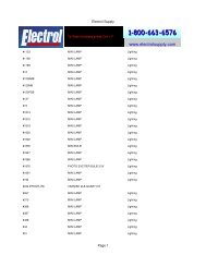 Electrol Supply - Your Control Specialists 1-800-663-6576