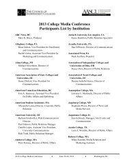 Participants List - The Council of Independent Colleges