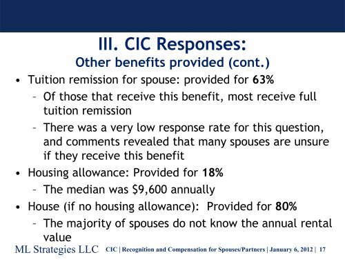 Recognition and Compensation for Presidential Spouses/Partners