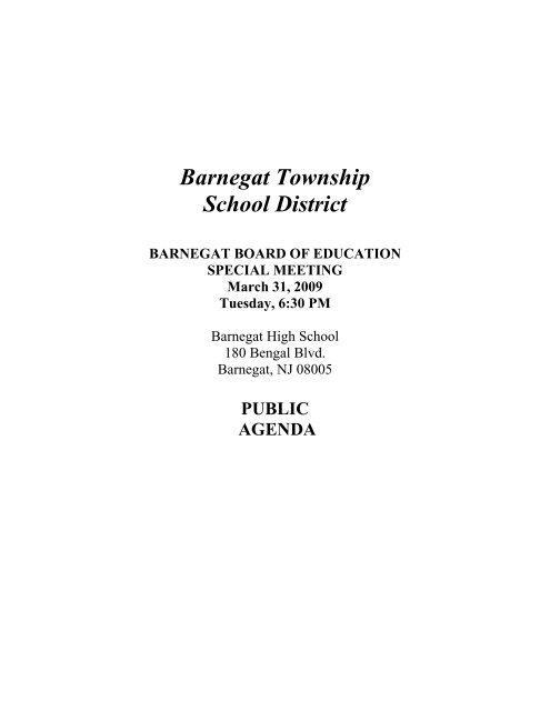 barnegat board of education - Barnegat Township School District