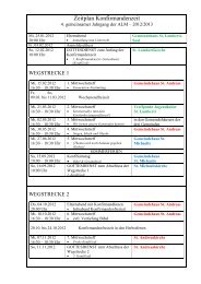 Zeitplan Konfirmandenzeit - St. Lamberti Hildesheim