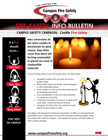 Candle Fire Safety - Center for Campus Fire Safety