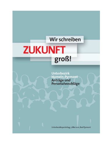 Anträge und Personalvorschläge - SPD Hameln-Pyrmont