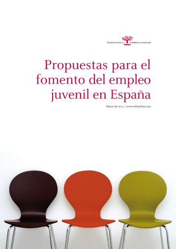 Propuestas para el fomento del empleo juvenil en España