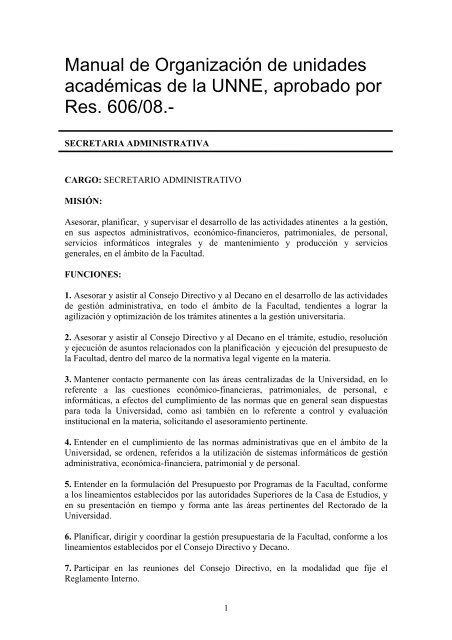 SECRETARIA ADMINISTRATIVA - Facultad de Ciencias Agrarias