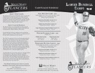 Lancer Baseball Camps - Mount Marty College