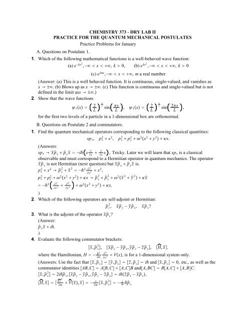 Answers To Drylab Ii The Postulates Cobalt