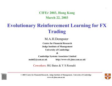 Evolutionary Reinforcement Learning for FX Trading - Centre for ...