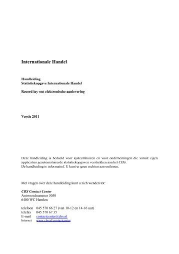 Internationale Handel - CBS in uw buurt