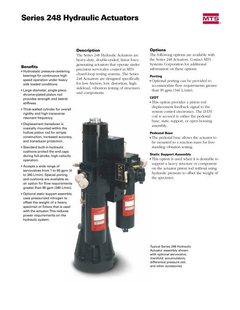 Series 248 Hydraulic Actuators - MTS