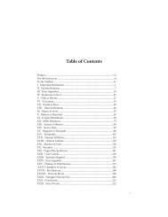 Table of Contents