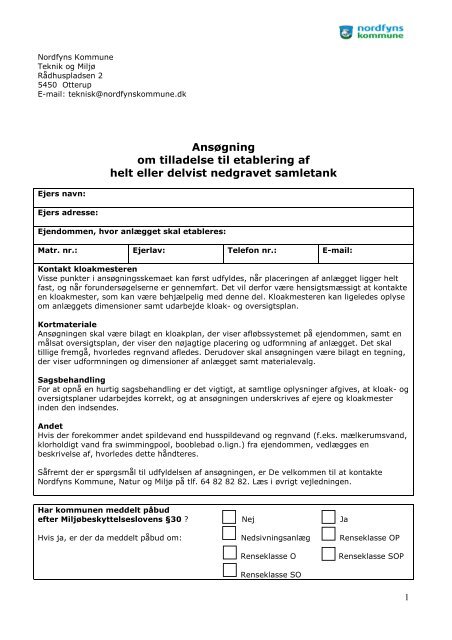 Samletank - Nordfyns Kommune