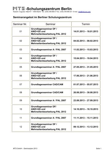 -Schulungszentrum Berlin - MTS