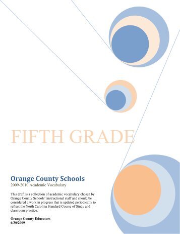 Grade 5 Essential Vocabulary List - Orange County Schools
