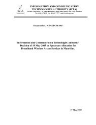 Decision of 19 May 2005 on Spectrum Allocation for ... - ICTA