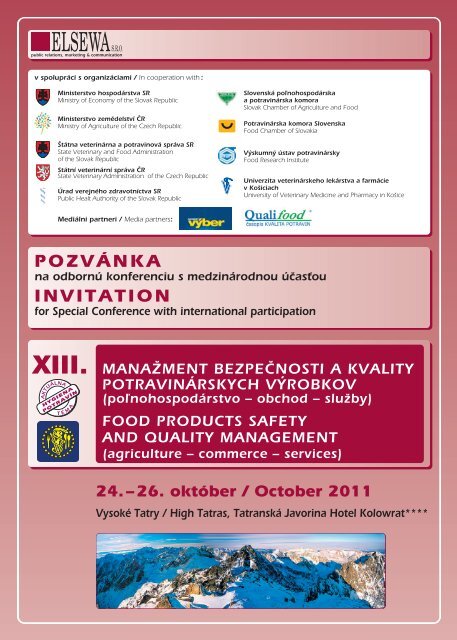 POZVÃNKA INVITATION