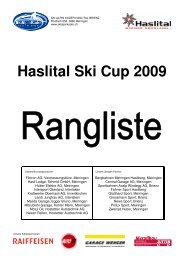 Haslital Ski Cup 2009 - Skiclub Hasliberg