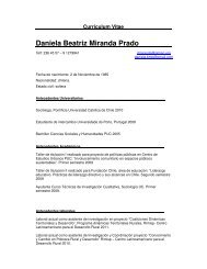 Curriculum Vitae Daniela Beatriz Miranda Prado - Rimisp